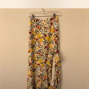 Petal & Pup Yellow Cream Maxi A-Line Skirt